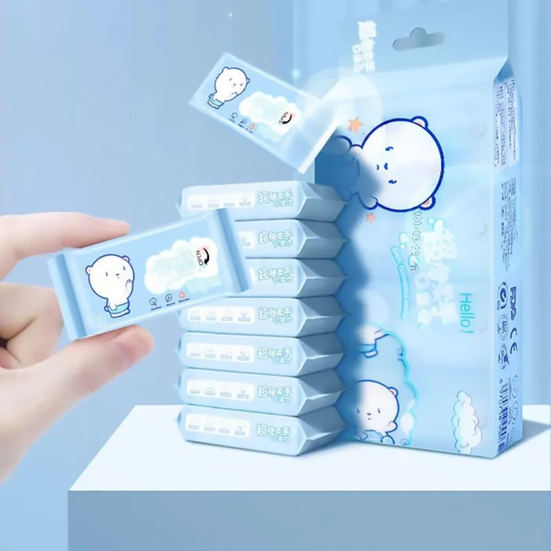 Mini Baby Wet Wipes Portable Wet Tissue Toilet Wipes Supplies Travel Wipes Hand and Face Wipes Disposable Portable Pocket Water Wipes Baby Skin Care Rs. 77