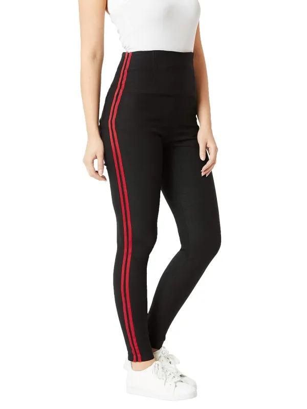 Miss Chase Women’s Black Solid Twill Tape High Waist Jeggings Rs. 249 Miss Chase Women’s Black Solid Twill Tape High Waist Jeggings Rs. 249
