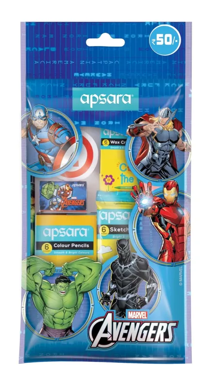 [Mrp Error] Apsara Marvel Avengers Kit | Marvel Avengers | Smart Kit for Your Creative Need & Fun Learning | Ideal Gift Items for Kids | Pack of 1 Kits Rs. 50