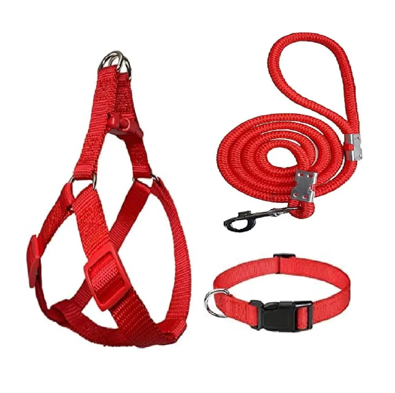 No Pull Dog Harness – Step in and Leash for Small Medium Large Dog – Escape Proof Adjustable Soft Dog Harness Leash Collar Set for Walking Training Rs. 132