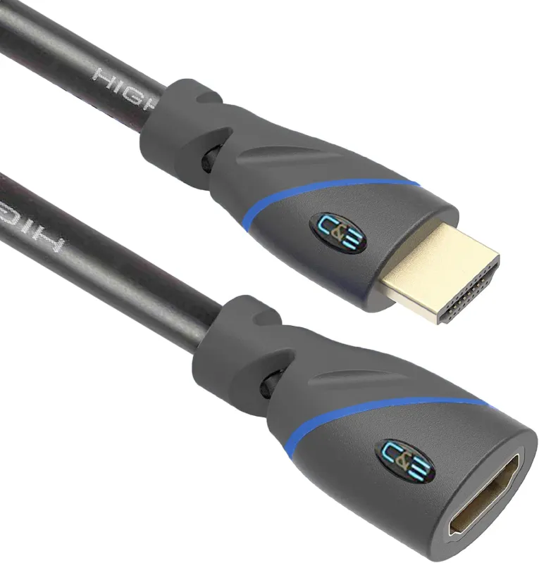 [PACK OF-4] C & E 6 Feet [PACK OF-4] HDMI Extension Cable 4K HDMI Extender Male to Female Compatible with Various Devices – 1.8 Meter Rs. 200