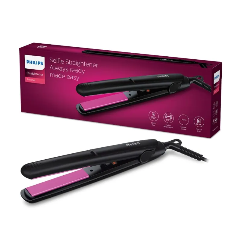 Philips India’s No.1 Hair Styling Brand Selfie Hair Straightener, Minimized Heat Damage,SilkPro Care, Ceramic Plates,Smooth Shiny Straight Hair, Rs. 878