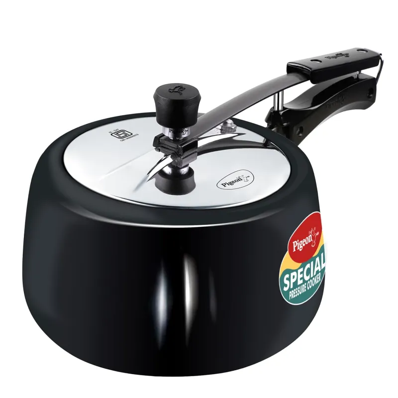 Pigeon by Stovekraft Hard Anodised Pressure Cooker 3 Litre (14547) Induction Base, Inner Lid, Black, Aluminium Rs. 1195