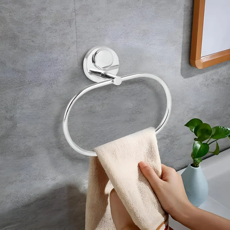 Pivalo 304 Grade Stainless Steel Towel Ring Oval Hand Towels Hanger Napkin Holder Stand Bathroom Accessories for Home Kitchen & Wash Basin Rs. 223