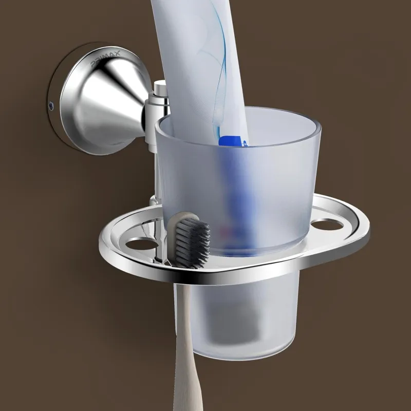 Plantex (Primax) 304 Grade Stainless Steel Tumbler Holder/Tooth Brush Holder/Tumbler Stand for Bathroom Accessories – Niko (Chrome) Rs. 259