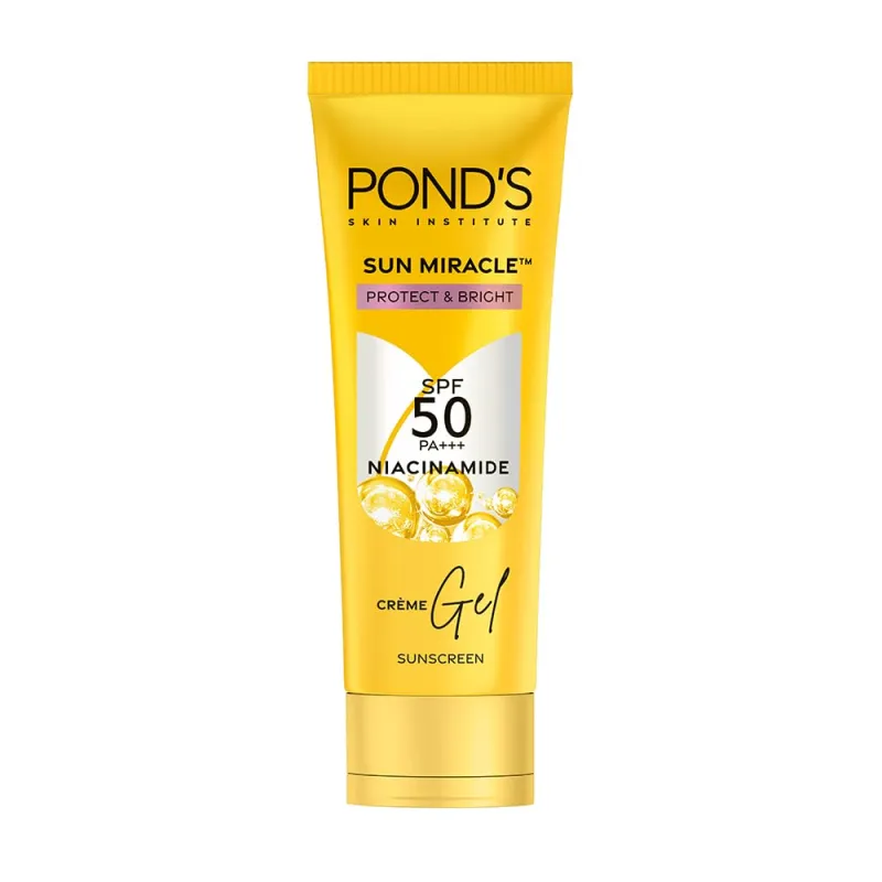 POND’S Sun Miracle SPF 50 PA+++ Crème Gel Sunscreen-Protect & Bright, With 3% Niacinamide, Fade Dark Spots in 4 Weeks, Lightweight, No White Cast 100g Rs. 224