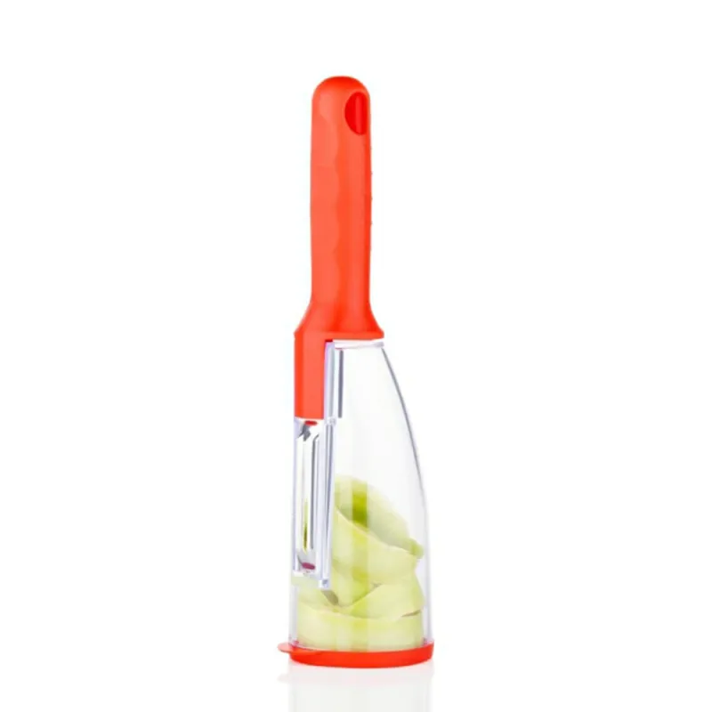 Primelife Plastic Smart Multifunctional Vegetable & Fruit Peeler for Kitchen with Containers, Stainless Steel Blade – Multicolor (Smart Peeler)