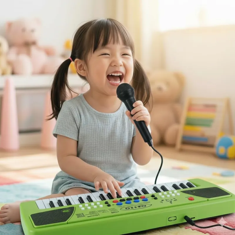 Rechargeable Electronic Keyboard Piano for Kids | HL-55 Musical Toy Piano with Built-in Speaker, Microphone Support, LED Indicators & Multiple Music Rs. 1038