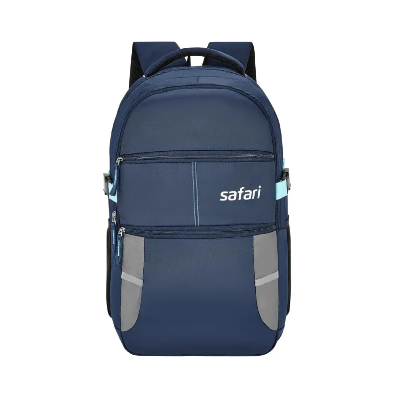 Safari Omega Spacious/Large 5 Compartment Laptop Backpack With Raincover, College Bag, Travel Bag For Unisex, Navy Blue, 30 Litre Rs. 549