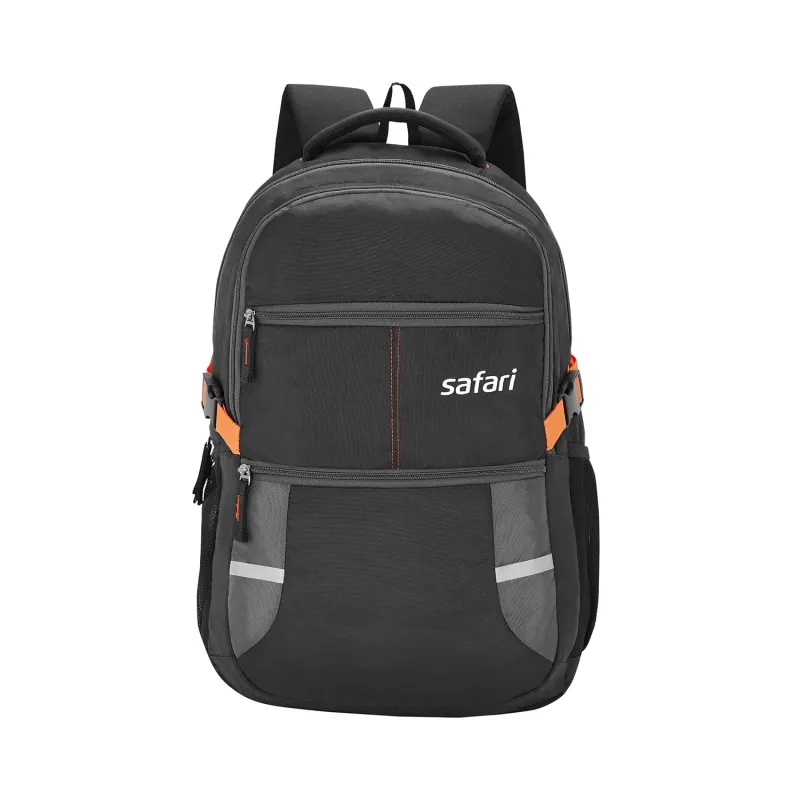 Safari Omega spacious/large laptop backpack with Raincover, college bag, travel bag for men and women, Black, 30 Litre Rs. 549