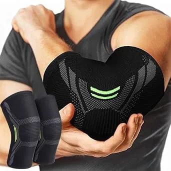 serveuttam� Elbow Support for Gym (1 Pair) – Elbow Brace for Men Women Workout | Elbow Compression Sleeves for Tendonitis Pain Relief, Tennis, Rs. 267
