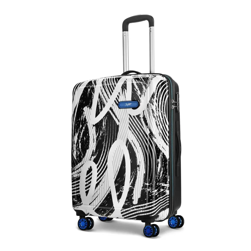 Skybags Stroke Printed Large Size Hard Case Trolley Bag, Black-White Rs. 1649
