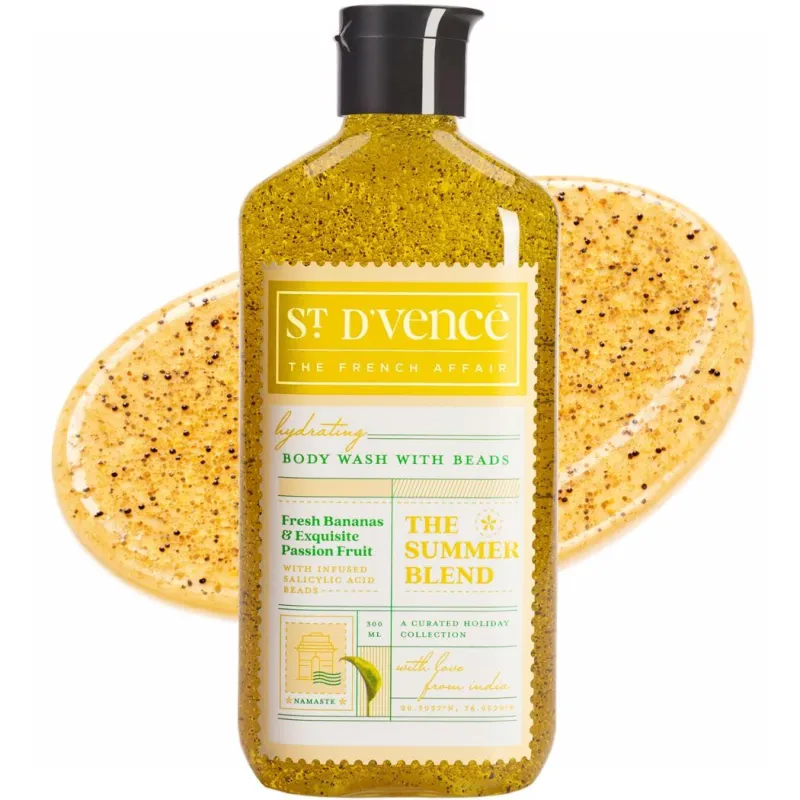 St. D’vence Summer Blend Body Wash Shower Gel for Women & Men with Fresh Banana & Passionfruit | Paraben & SLS Free | Tan Removal Moisturising Body Rs. 239