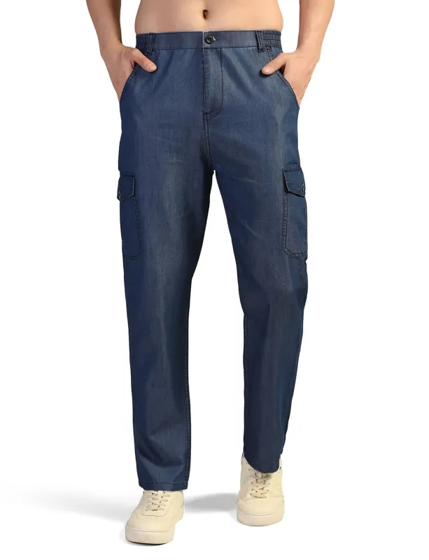 TAGDO Men’s Straight Fit Cotton Cargo Jeans Pant (2040) Rs. 459