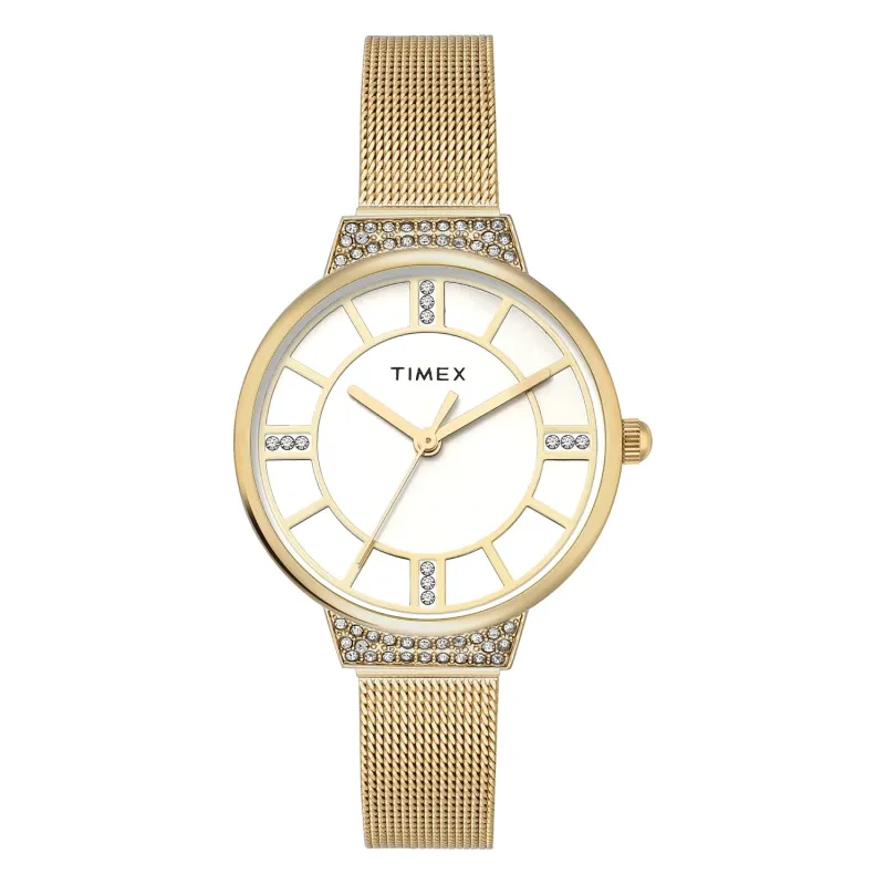 TIMEX Champagne Round Dial Analog Women’s Watch – TWEL22401 Rs. 1781