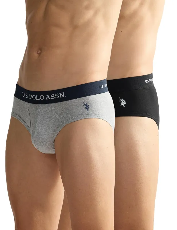 U.S. Polo ASSN. Mens OEB11 Elasticized Waist Underwear Briefs – Pack of 2 Rs. 343
