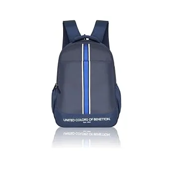 UNITED COLORS OF BENETTON Unisex Laptop Backpack Sonic | Dual-Tone Heavy-Duty Fabric | Padded Laptop Sleeve | Sporty Webbing | Spacious Backpack For Rs. 499