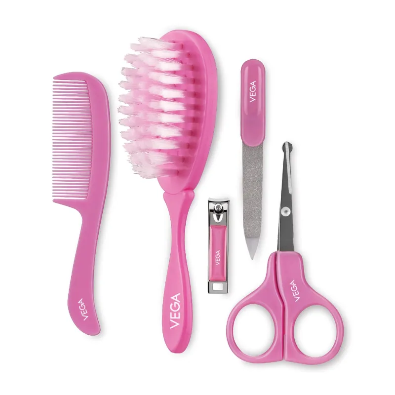 Vega Baby & Mom 5- in- 1 Grooming Kit – Pink | for Delicate Baby Scalp & Tiny Nails| Kit Designed for Babies | Hair & Nail Grooming Kit, (VBGA3-02) Rs. 162