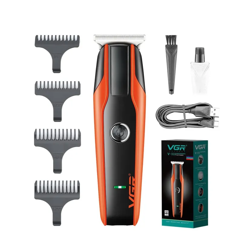 VGR V-999 Professional Rechargeable Cordless Beard Hair Trimmer Kit with Dual Motor, Guide Combs Brush USB Cord for Men, Family or Pets Rechargeable Rs. 650