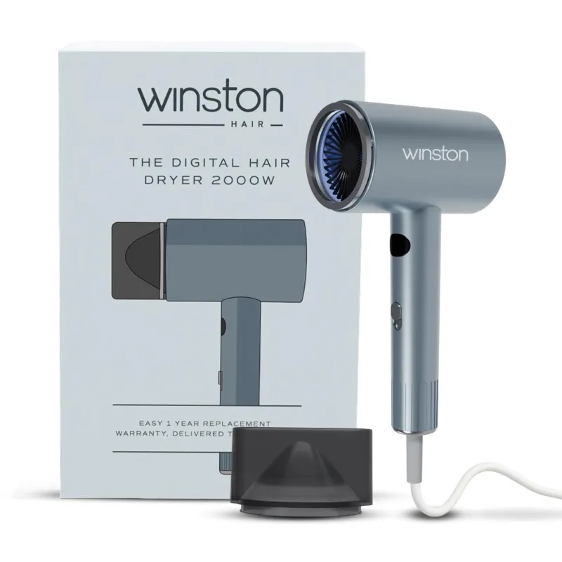 Winston Digital Smart Ionic Hair Dryer 2000 Watts Fast Drying with LED Display, Dual Speed & Heat Settings, All Hair Types, Lightweight Rs. 1376 Winston Digital Smart Ionic Hair Dryer 2000 Watts Fast Drying with LED Display, Dual Speed & Heat Settings, All Hair Types, Lightweight Rs. 1376