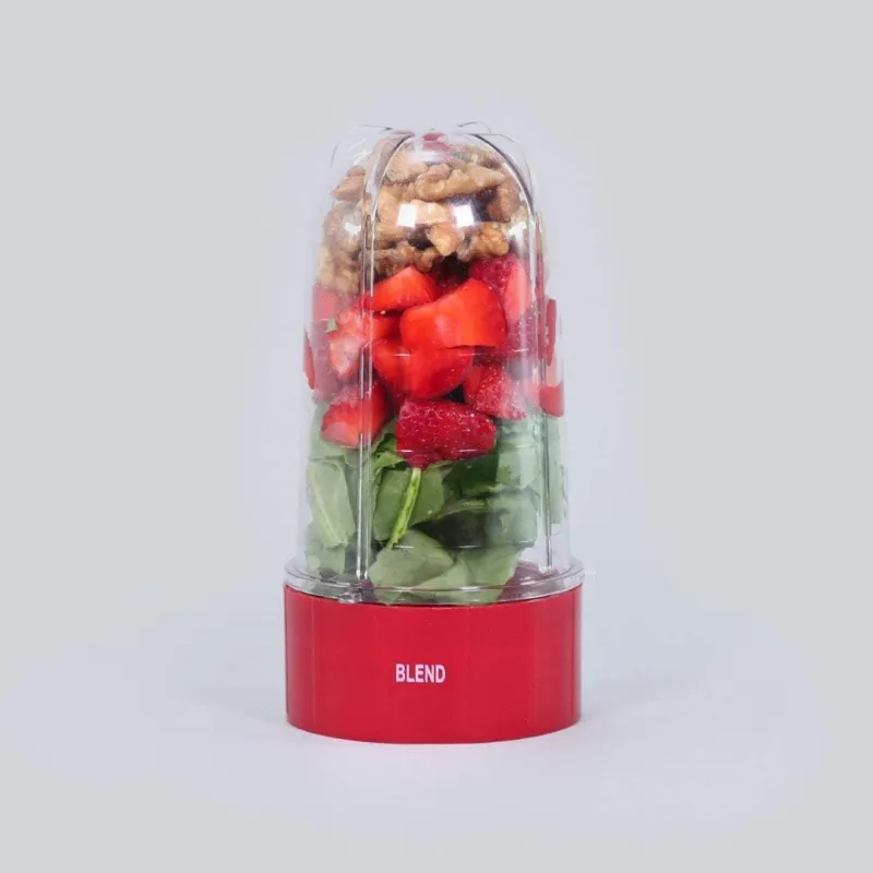 Wonderchef Nutri-Blend B Plastic Long Jar Set 500ml with Red Base Big Jar for Mixer Grinder Smoothies Juices Shakes Purees Home Kitchen Use Durable & Rs. 349