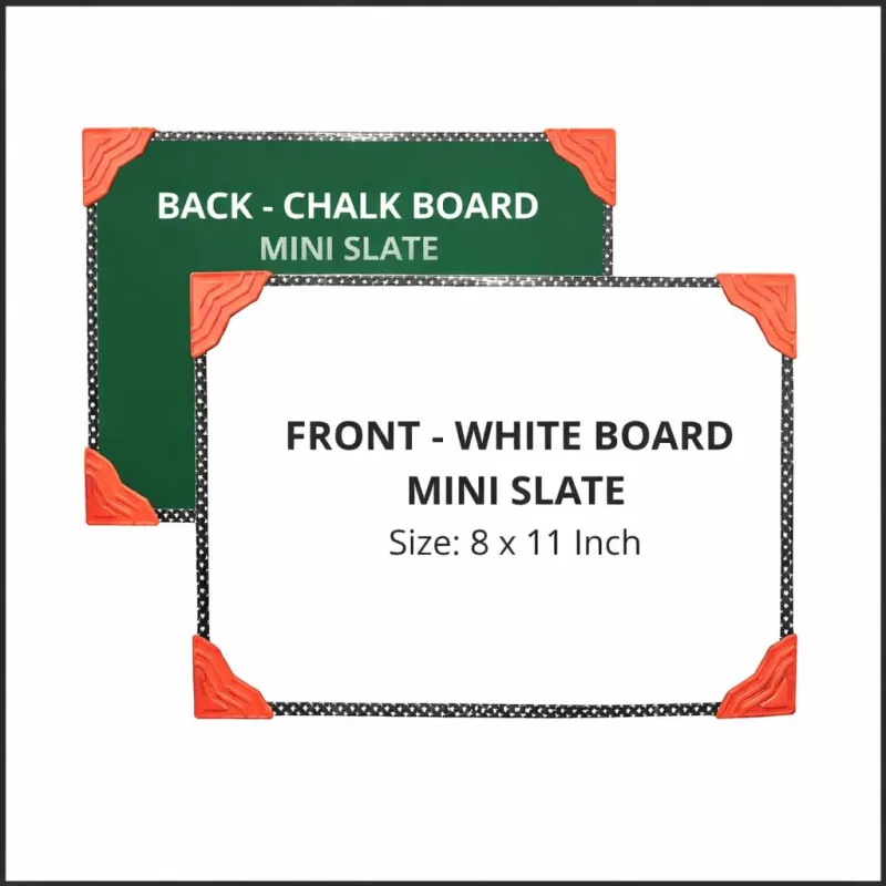 YAJNAS 8×11 Inch Non-Magnetic Double Sided White Board and Chalk Board Both Side Writing Boards (Pack of 1) Rs. 130