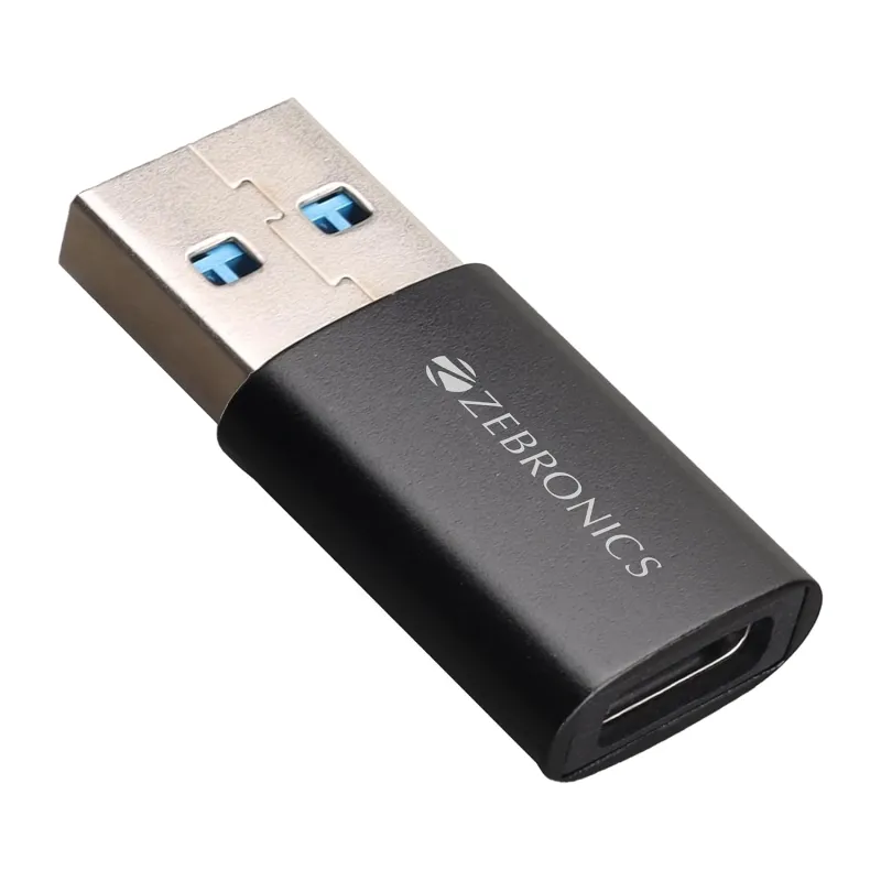 ZEBRONICS CTA1 USB Type C to Type A Converter, USB 3.0, High-Speed Data Transfer, Backward Compatibility, Plug and Play, for Laptops | PC | Rs. 83