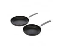amazon basics Aluminium Hard Anodized Non-Stick 2-Piece Frying Pan Set, 24 cm and 28 cm, Grey Rs. 982