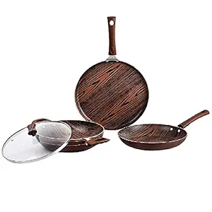 Cello Aluminium Induction Base Non-Stick Cookware Set, Brown, Woody Rs. 1799