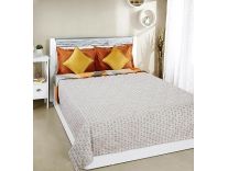 Amazon Brand – Solimo Vibrant Chevron Polyester Reversible Double Bed Dohar, Orange & Blue Rs. 709