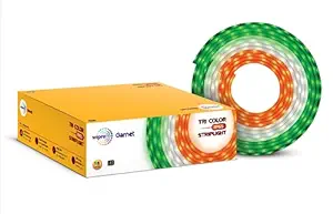 wipro Garnet 18 Meter Tricolor IP65 Rope Light with 60 LED/mtr | Waterproof Flexible striplight for Outdoor Use | Plug and Play Indian Tricolor Striplight – Green/White/Orange | Pack of 1 Rs. 2090