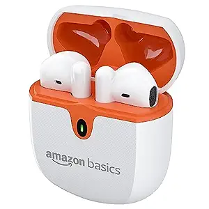 AmazonBasics True Wireless in-Ear Earbuds with Mic, Touch Control, IPX5 Water-Resistance, Bluetooth 5.3, Up to 30 Hours Play Time, Voice Assistance and Fast Charging (White) Rs. 899