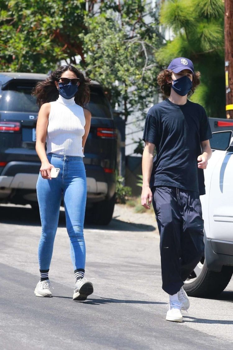 Eiza Gonzalez Candids In White Top And Blue Jeans Out In LA