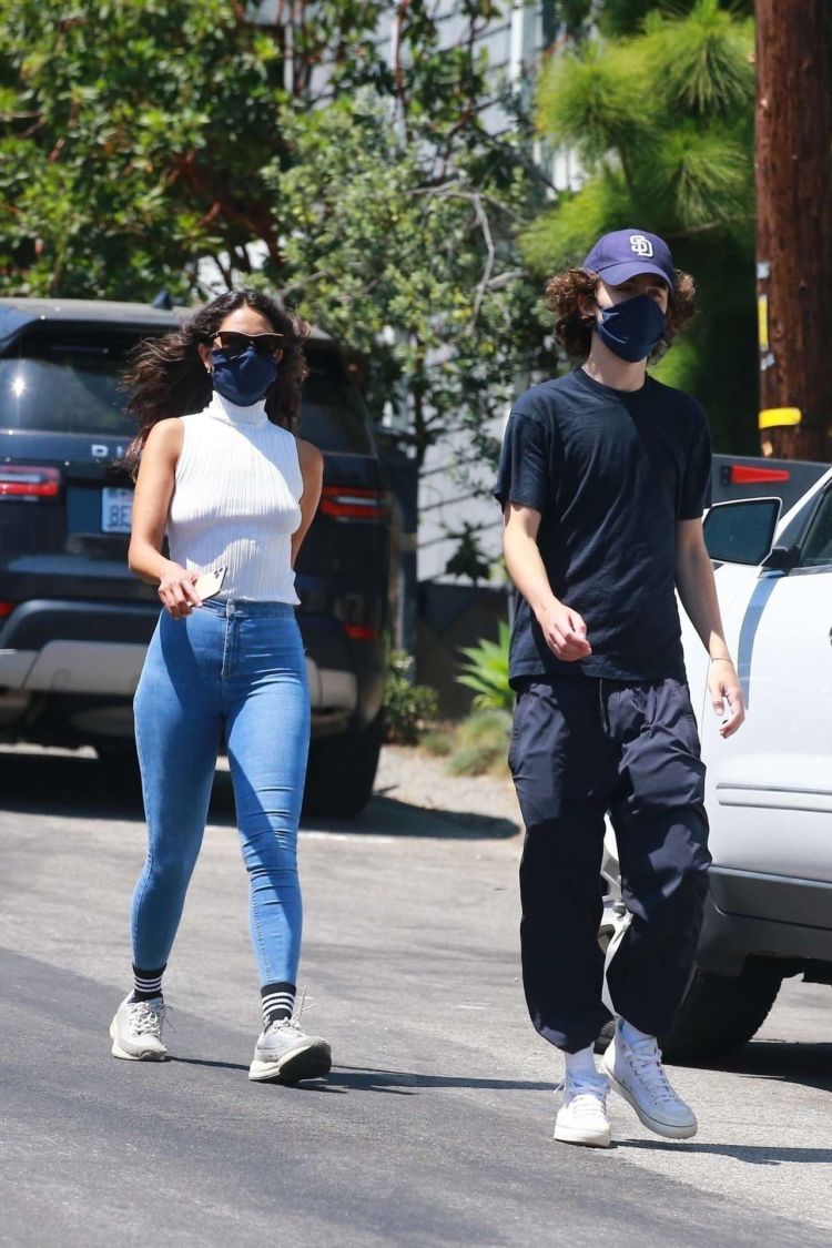 Eiza Gonzalez Candids In White Top And Blue Jeans Out In LA