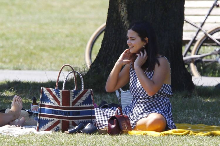 Jenna Coleman Candids In A Park Out In London