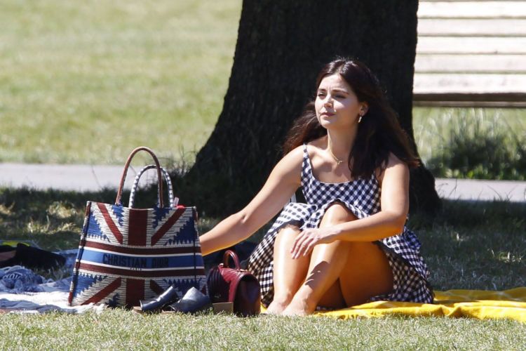 Jenna Coleman Candids In A Park Out In London
