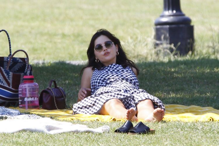 Jenna Coleman Candids In A Park Out In London