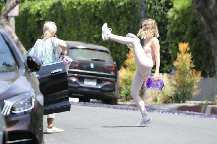 Julianne Hough Spotted Leaving A Family Member's House In Los Angeles