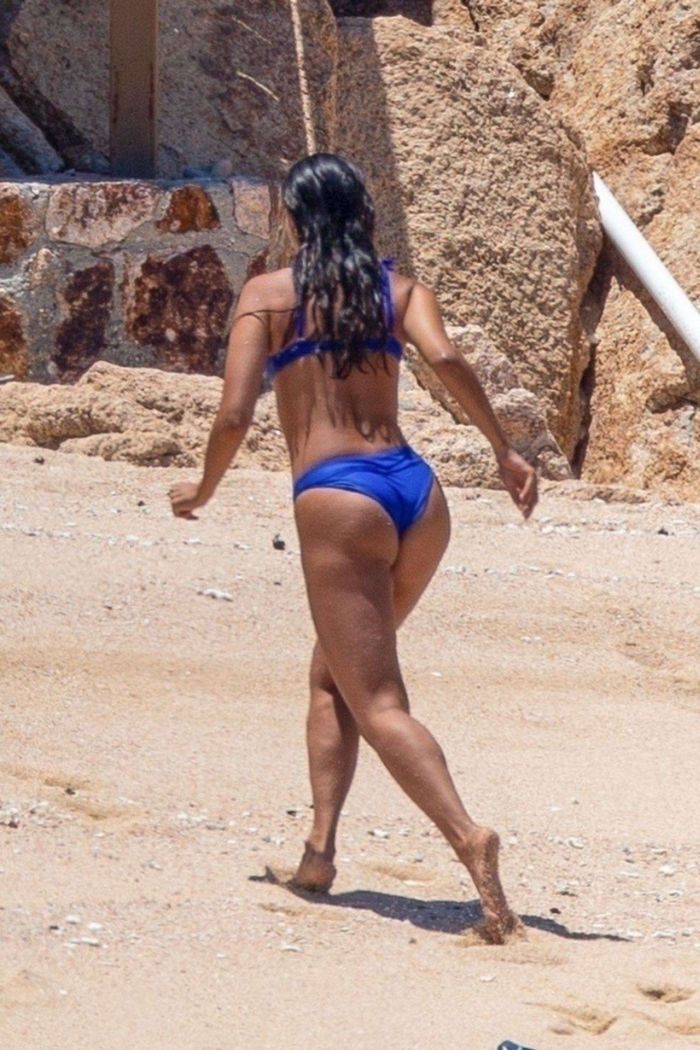 Eiza Gonzalez In A Blue Bikini On The Beach In Cabo San Lucas